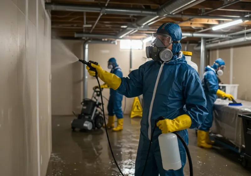 Basement Sanitization and Antimicrobial Treatment process in Hazelwood, MO
